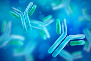 Representación de anticuerpos administrador por IVIG a la persona para combatir los virus. Teoría del autismo.